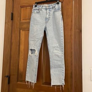 Light  wash, high rise- the skinny Abercrombie and Fitch Jeans, size 25 Short